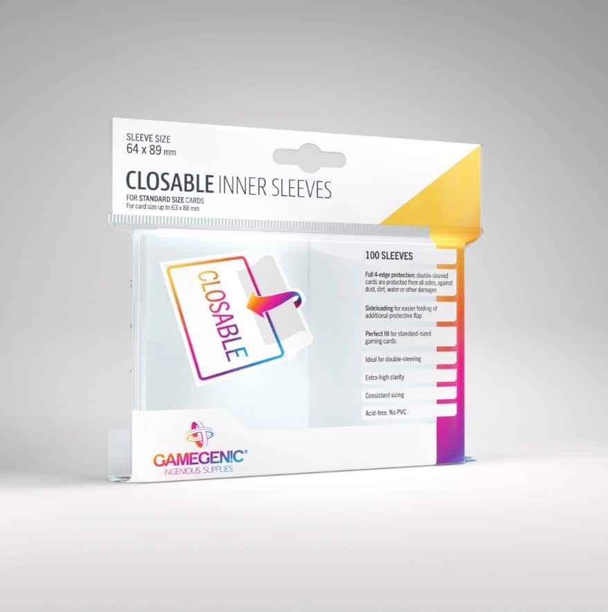 Gamegenic Closable Inner Sleeves (100ct) image 0